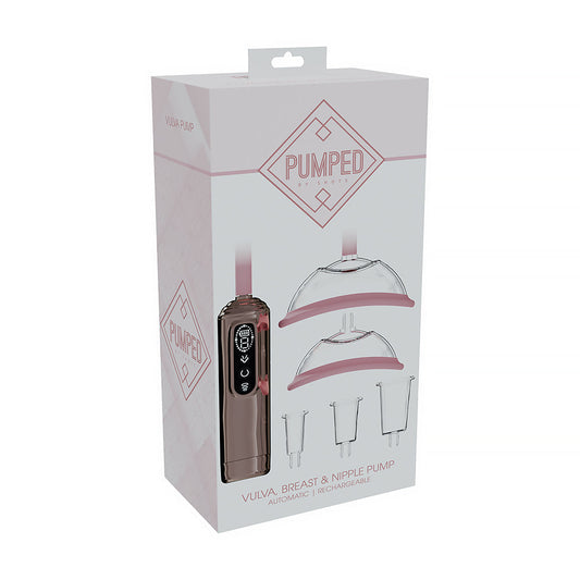 Shots PUMPED Automatic Rechargeable Vulva, Breast & Nipple Pump – Rose Gold