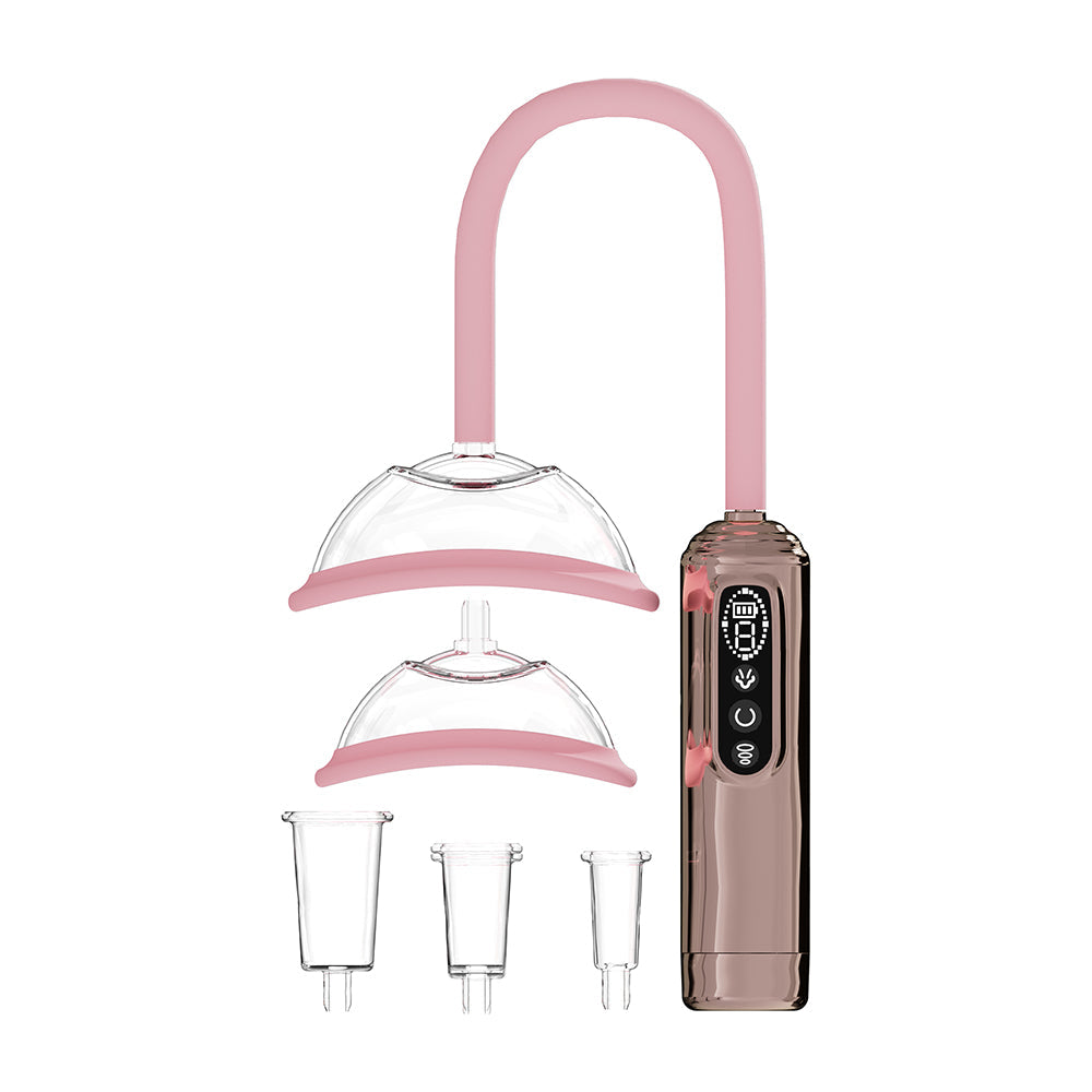 Shots PUMPED Automatic Rechargeable Vulva, Breast & Nipple Pump – Rose Gold