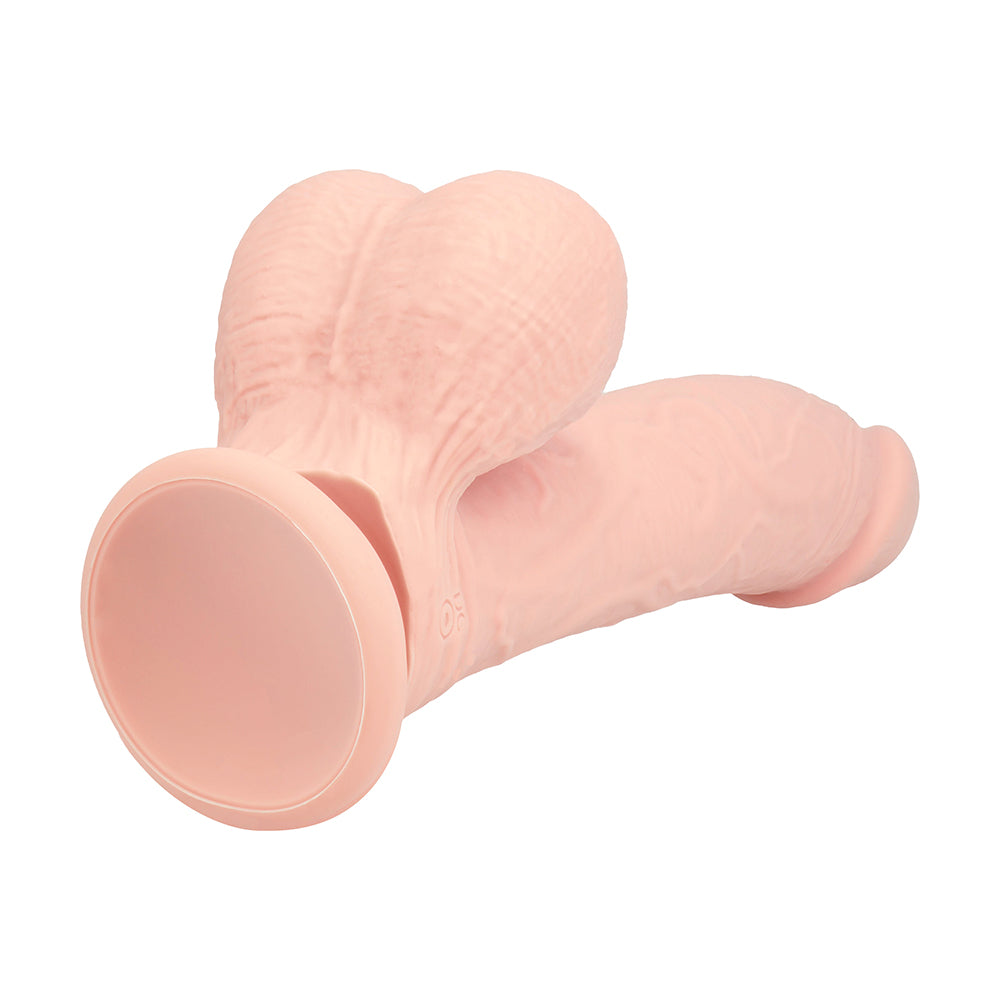 Realrock Realistic Dual Density Vibrating Silicone Dildo with Weighted Balls – Beige