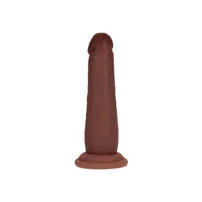Realrock Sliding Skin Dual Density Silicone Dildo – Brown – 6 in.