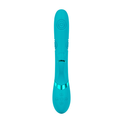 VIVE Fiore Rechargeable G-Spot Air Wave and Tapping Flared Clit Stimulator – Blue