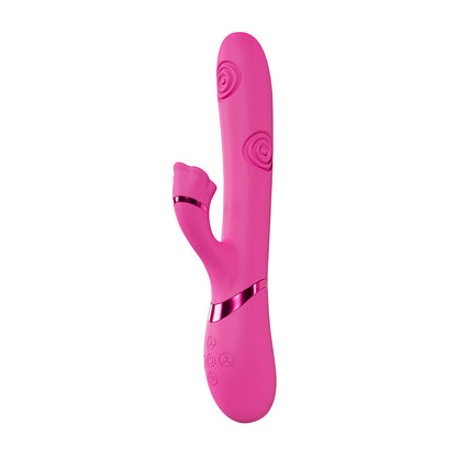 VIVE Fiore Rechargeable G-Spot Air Wave and Tapping Clit Stimulator – Hot Pink