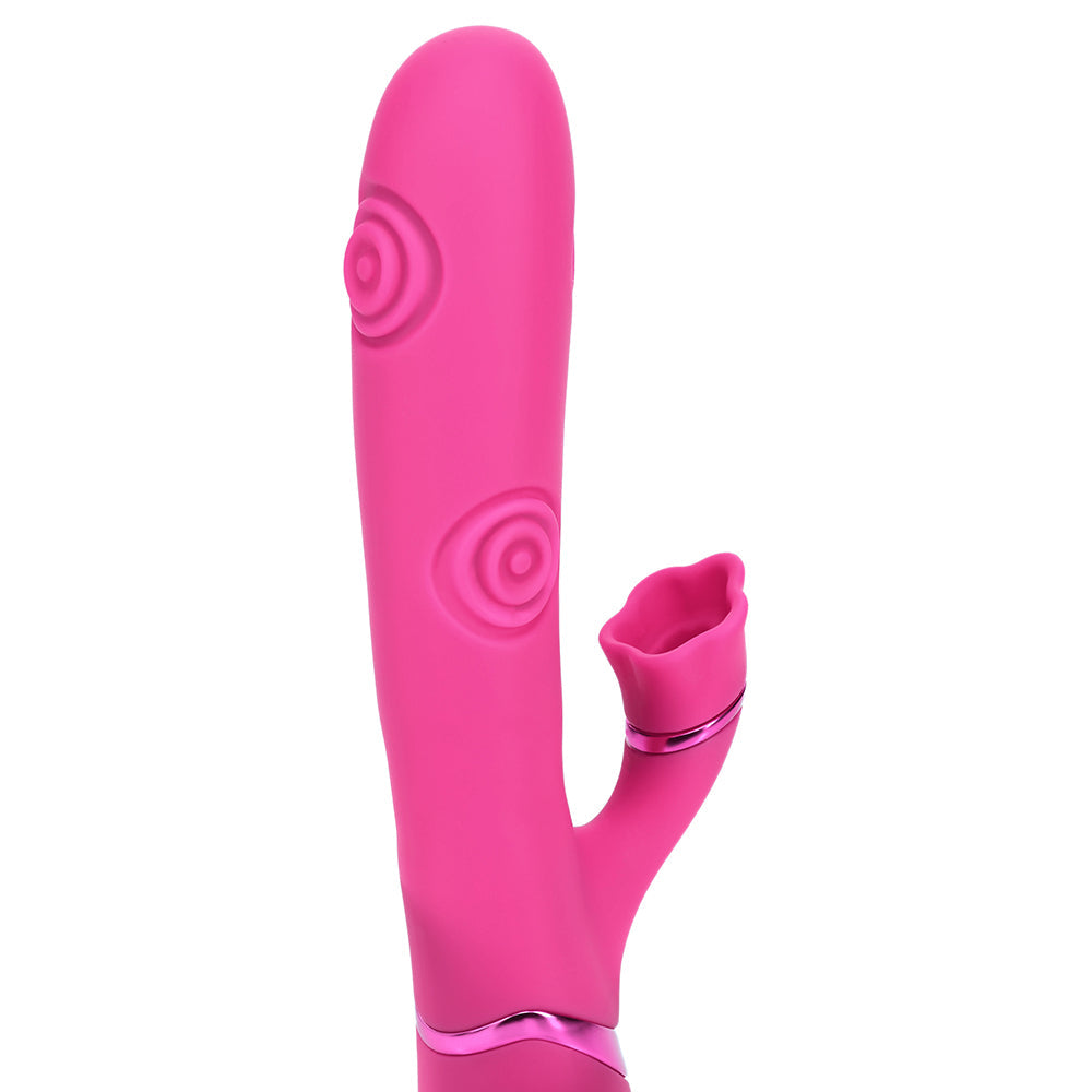 VIVE Fiore Rechargeable G-Spot Air Wave and Tapping Clit Stimulator – Hot Pink