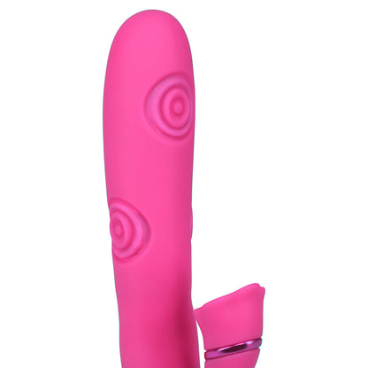 VIVE Fiore Rechargeable G-Spot Air Wave and Tapping Clit Stimulator – Hot Pink