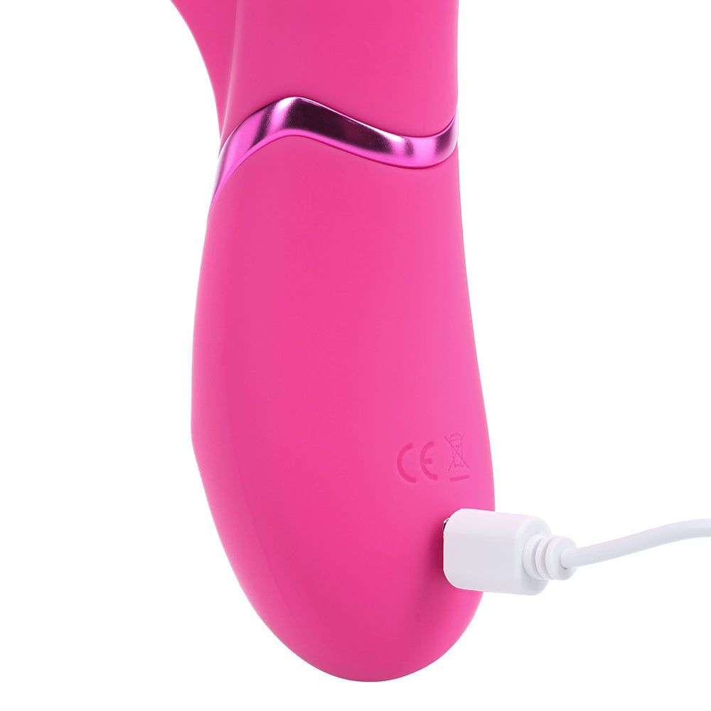VIVE Fiore Rechargeable G-Spot Air Wave and Tapping Clit Stimulator – Hot Pink