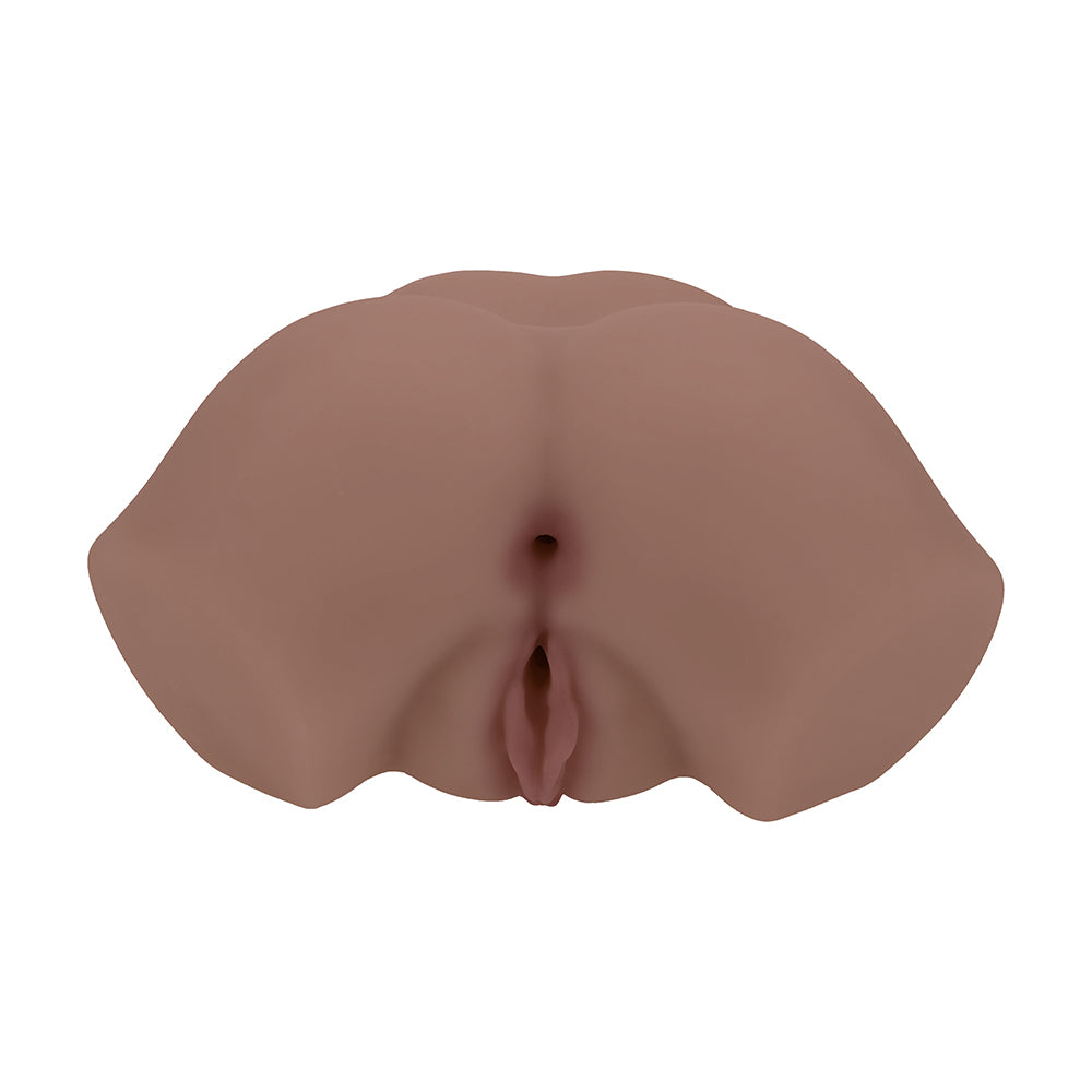 Xkin Bodyforms Eve Rhodes Dual Entry Vibrating Masturbator – Brown
