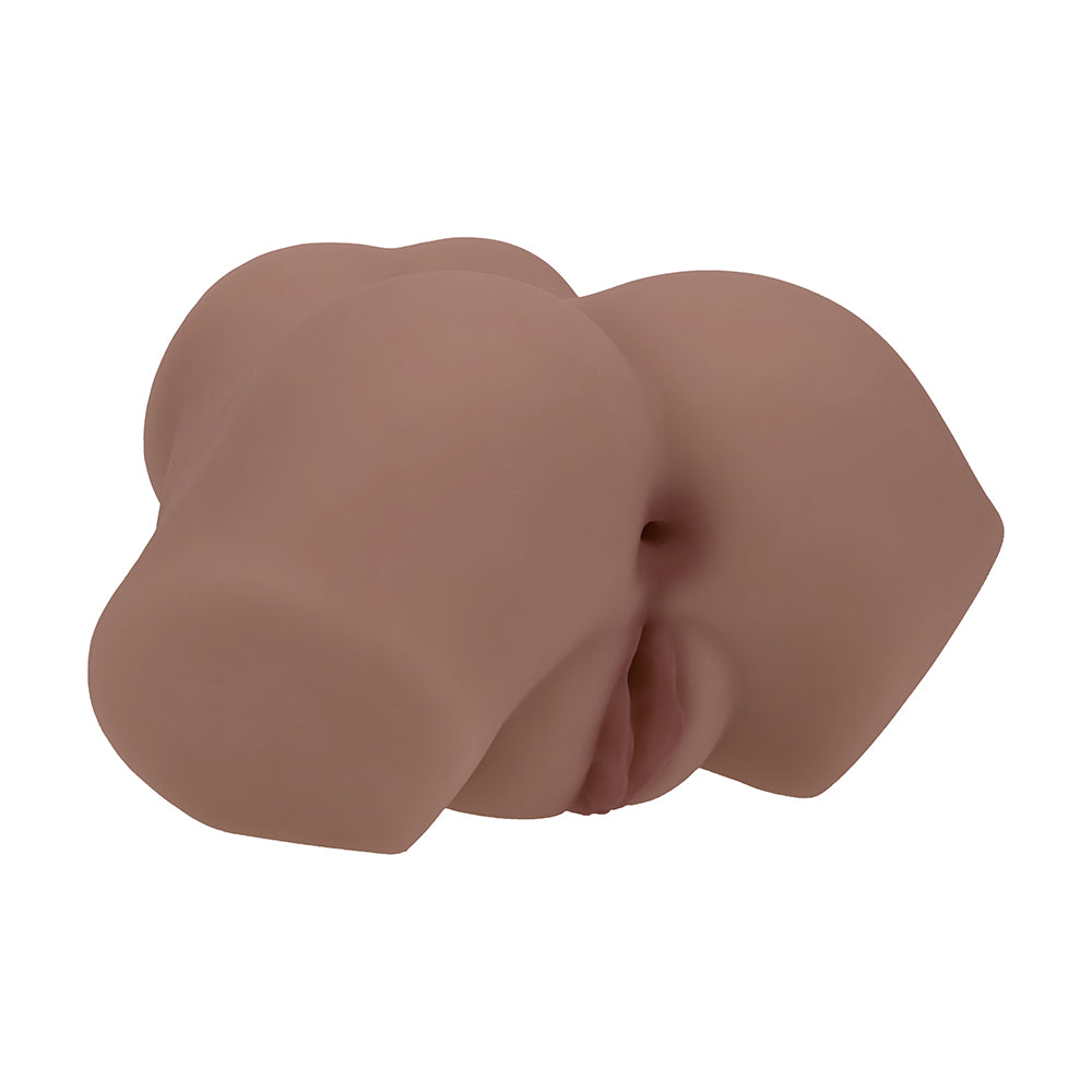 Xkin Bodyforms Eve Rhodes Dual Entry Vibrating Masturbator – Brown