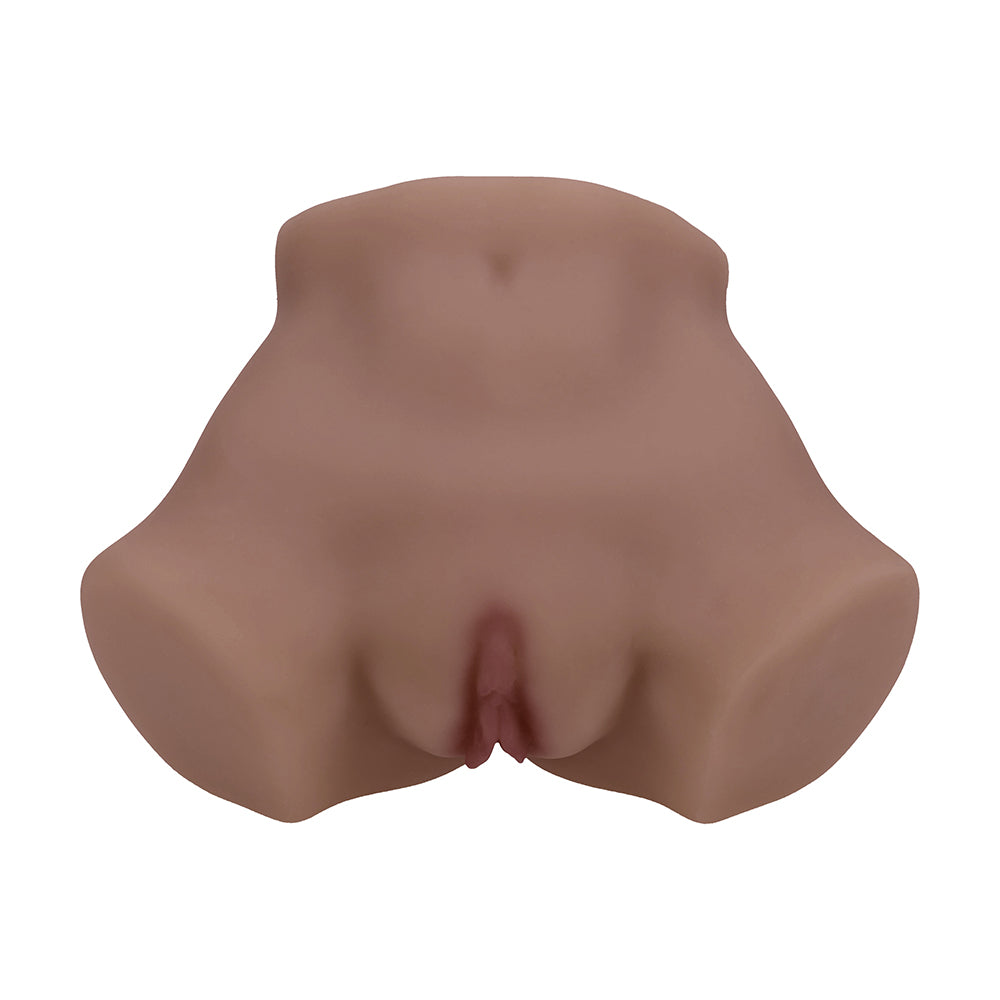 Xkin Bodyforms Eve Rhodes Dual Entry Vibrating Masturbator – Brown