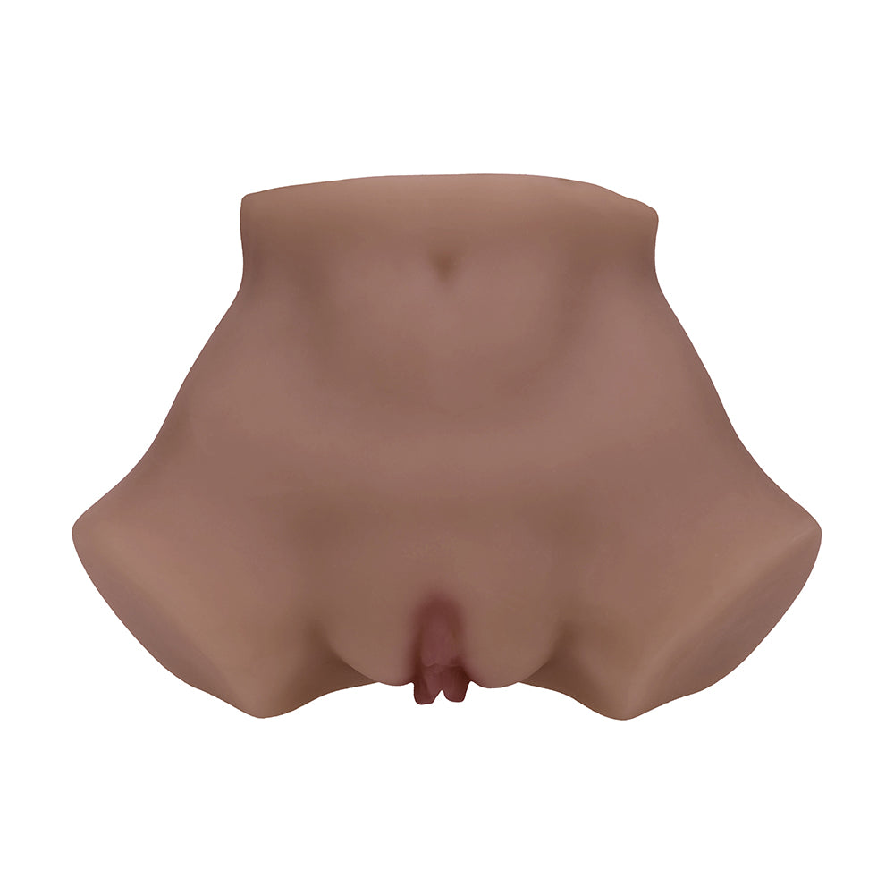 Xkin Bodyforms Eve Rhodes Dual Entry Vibrating Masturbator – Brown