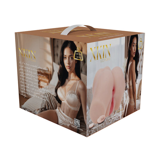 Xkin Aria Summers Dual Entry Vibrating Masturbator - Beige