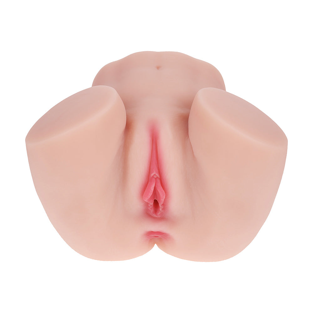 Xkin Bodyforms Mia Hart Dual Entry Vibrating Masturbator – Beige