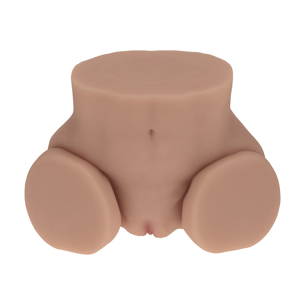 Xkin Bodyforms Nina Vale Dual Entry Vibrating Masturbator – Tan