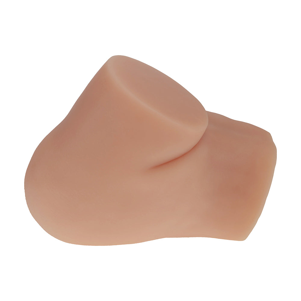 Xkin Bodyforms Nina Vale Dual Entry Vibrating Masturbator – Tan