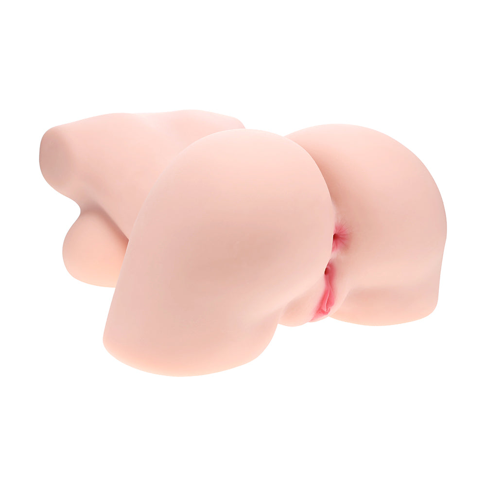 Xkin Aveline Luxe Dual Entry Vibrating Masturbator - Beige