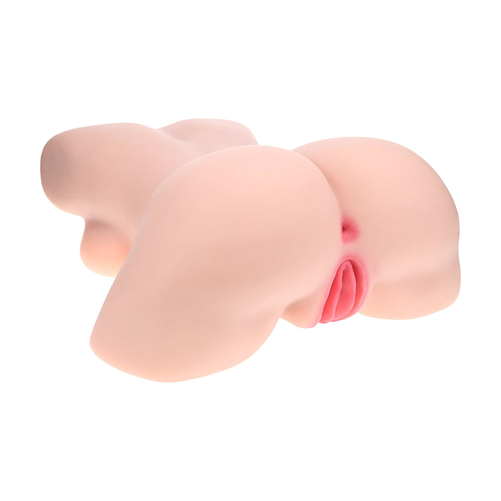 Xkin Ava Monroe Dual Entry Vibrating Masturbator – Beige