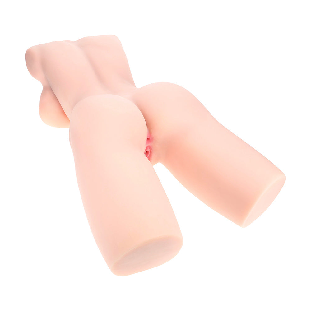 Xkin Bodyforms Lyla Rose Posable Dual Entry Vibrating Masturbator - Beige