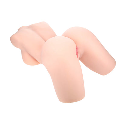 Xkin Bodyforms Lyla Rose Posable Dual Entry Vibrating Masturbator - Beige