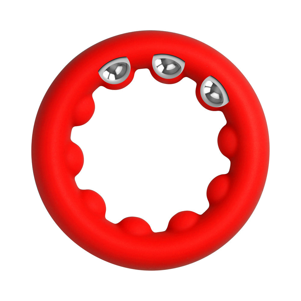 JOCK Enhancers Weighted Silicone C-Ring Set – Red and Black