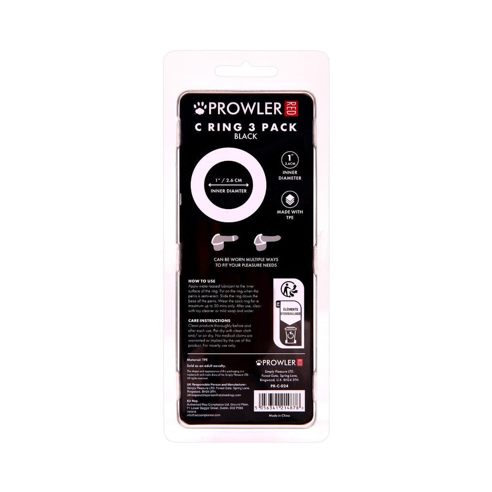 Prowler RED Cock Ring 3-Pack – Flexible Supportive Fit