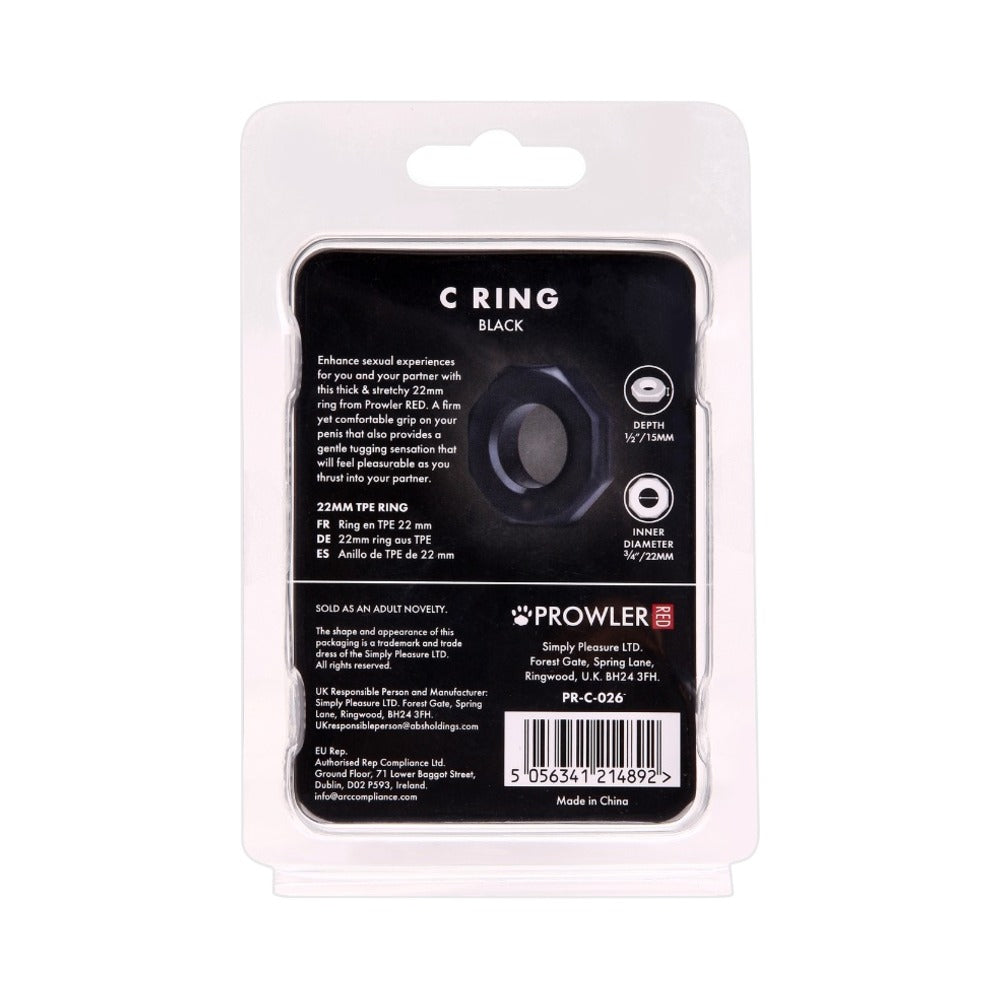 Prowler RED C-Ring Cock Ring – Black