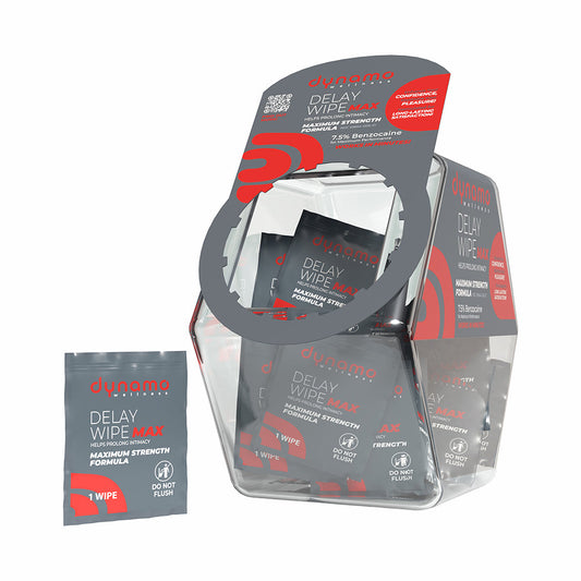 Dynamo Wellness Maximum Strength Delay Wipe – Bowl of 144, 7.5%