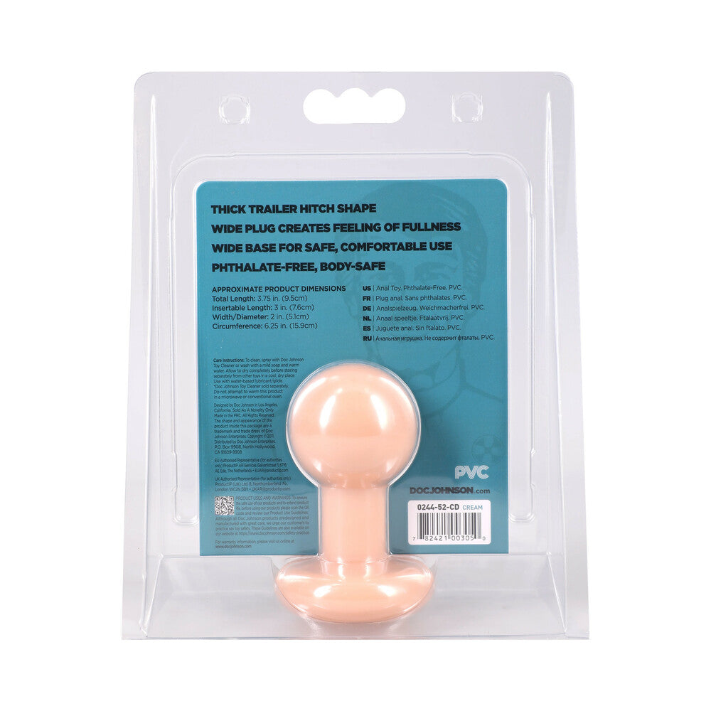 Doc Johnson Classic Round Butt Plug – Cream – Small