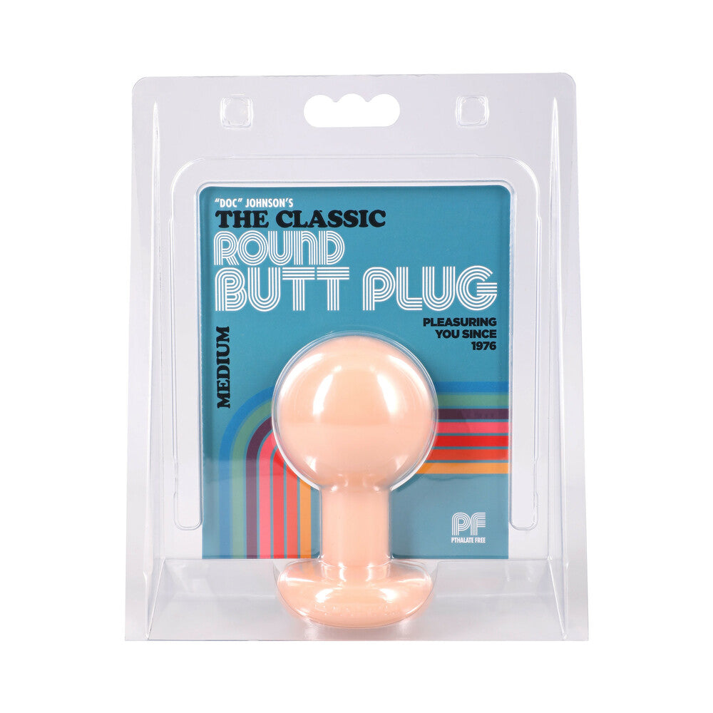 Doc Johnson Classic Round Butt Plug Medium – Vanilla