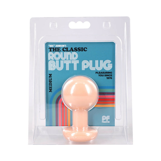 Doc Johnson Classic Round Butt Plug Medium – Vanilla