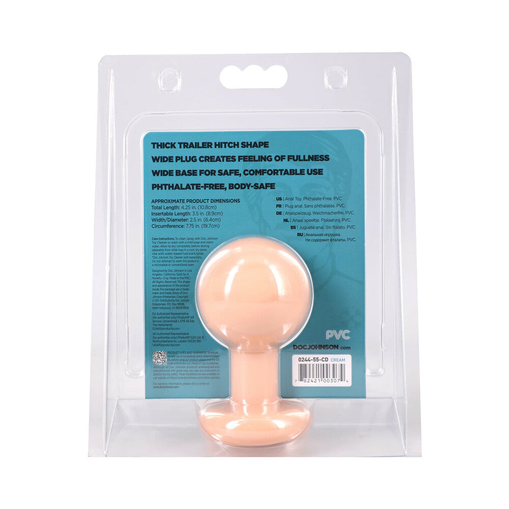Doc Johnson Classic Round Butt Plug Medium – Vanilla