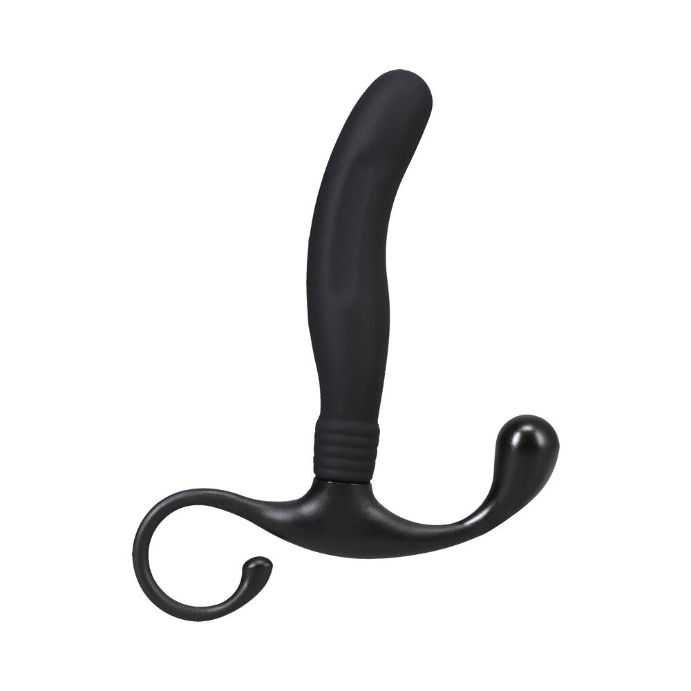 OptiMALE Smooth Silicone P-Massager for Prostate Stimulation - Black
