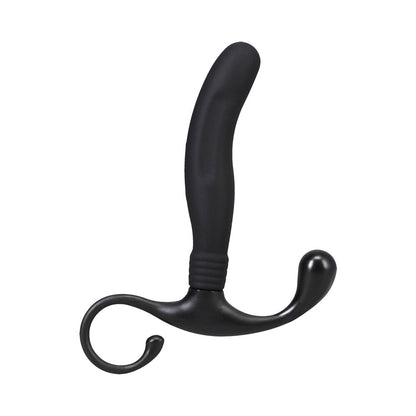 OptiMALE Smooth Silicone P-Massager for Prostate Stimulation - Black