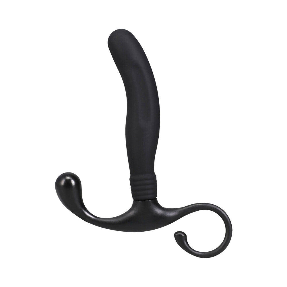 OptiMALE Smooth Silicone P-Massager for Prostate Stimulation - Black