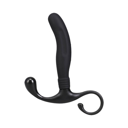 OptiMALE Smooth Silicone P-Massager for Prostate Stimulation - Black