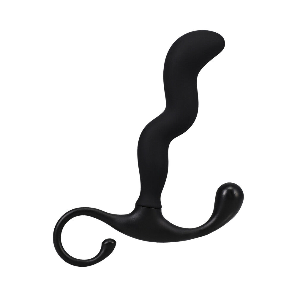 OptiMALE Zig Zag Silicone P-Massager - Prostate Stimulator - Black