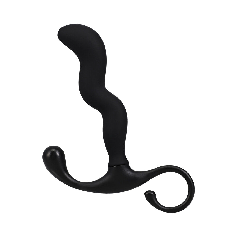 OptiMALE Zig Zag Silicone P-Massager - Prostate Stimulator - Black