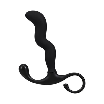 OptiMALE Zig Zag Silicone P-Massager - Prostate Stimulator - Black