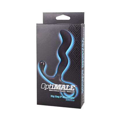 OptiMALE Zig Zag Silicone P-Massager - Prostate Stimulator - Black