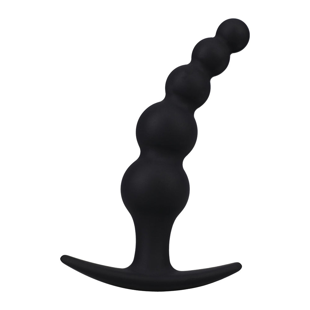 Doc Johnson Mood Naughty Beaded Trainer Set - Black - Beginner Butt Plugs