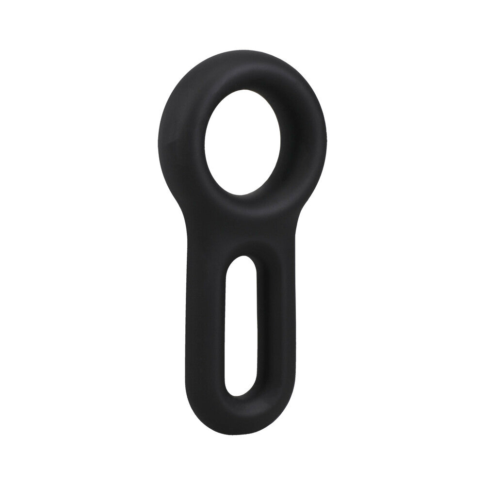 Rock Solid The Keyhole Silicone C-Ring – Black – Delays Ejaculation and Prolongs Erection