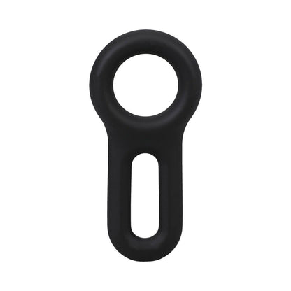 Rock Solid The Keyhole Silicone C-Ring – Black – Delays Ejaculation and Prolongs Erection