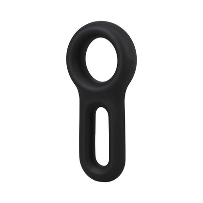Rock Solid The Keyhole Silicone C-Ring – Black – Delays Ejaculation and Prolongs Erection