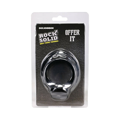 Rock Solid Offer It Cock Ring – Black – Delays Ejaculation and Prolongs Erection
