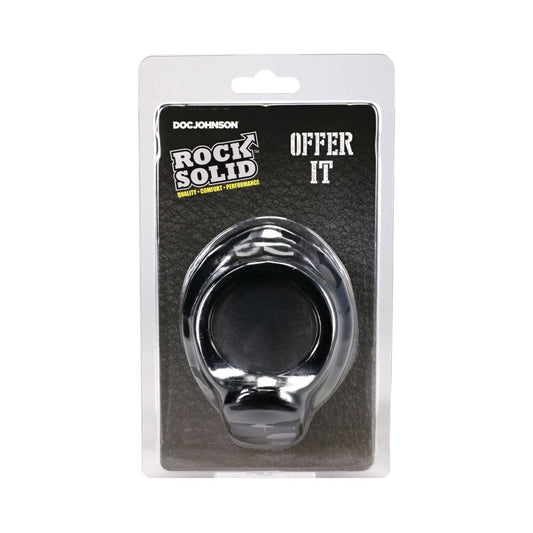 Rock Solid Offer It Cock Ring – Black – Delays Ejaculation and Prolongs Erection