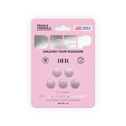 Doc Johnson DEEP Her Chews Chewable Libido Support Tablets – 6-Pack