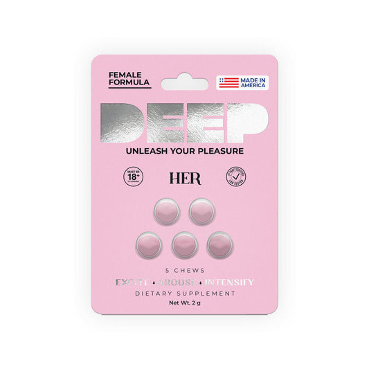 DEEP Her Chews 5/Card - Chewable Libido Support Tablets