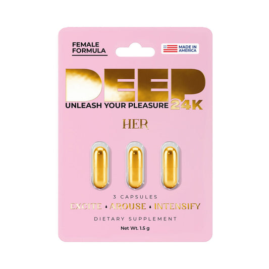 Doc Johnson DEEP Her 24K Capsules – Fast-Acting Blend – 3 Capsules