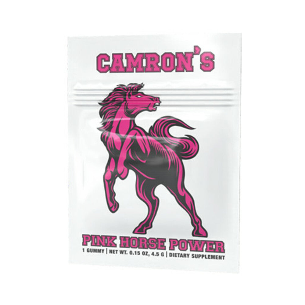 CAMRON'S Pink Horse Power Gummy – 12-Pack Display with Natural Ingredients