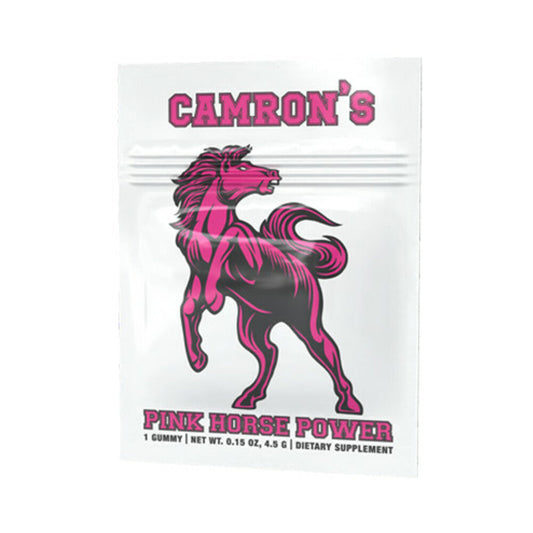 CAMRON'S Pink Horse Power Gummy – 12-Pack Display with Natural Ingredients