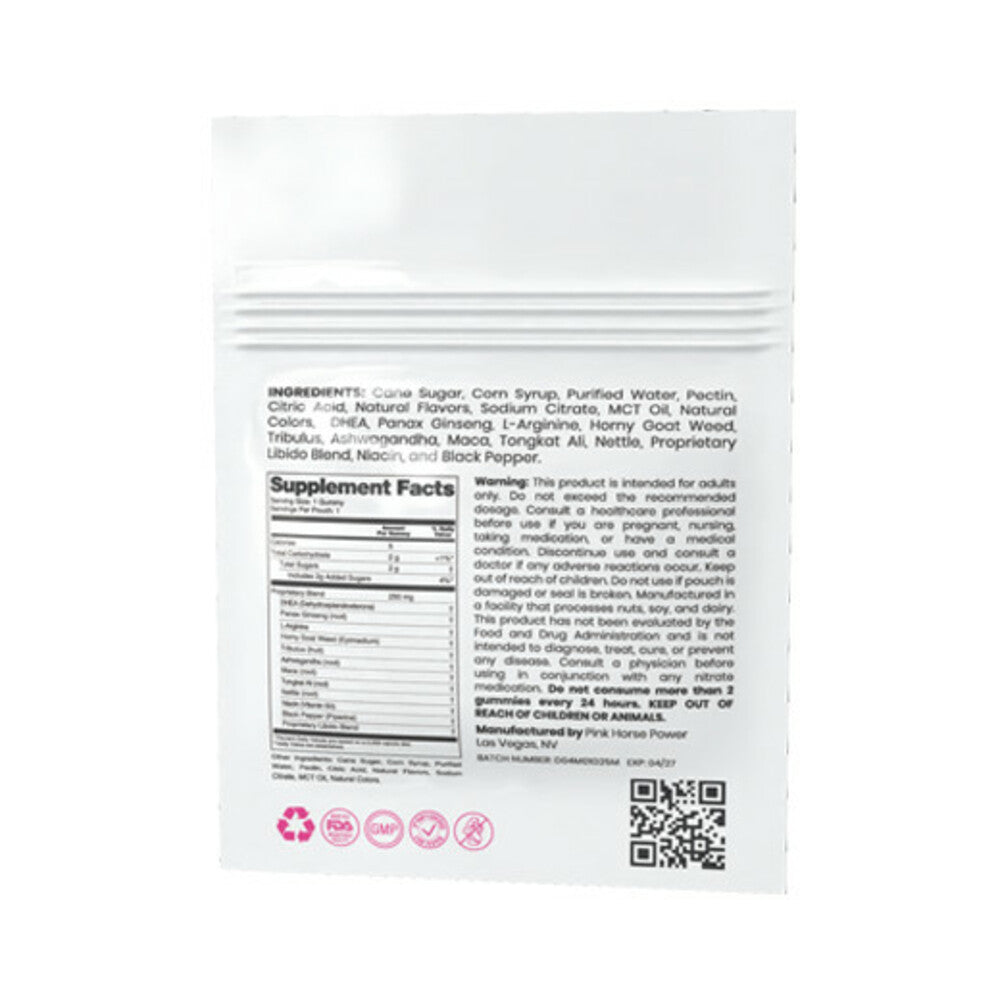 CAMRON'S Pink Horse Power Gummy – 12-Pack Display with Natural Ingredients