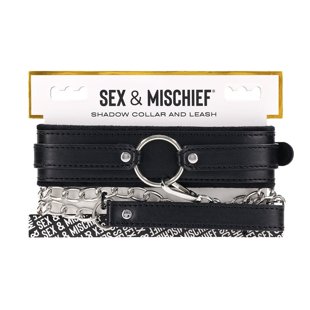 Sportsheets Sex & Mischief Shadow Collar and Leash – Black